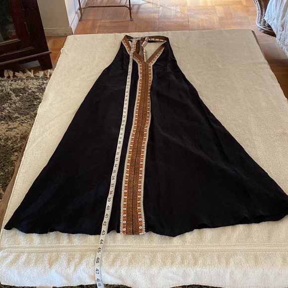 ASOS gorgeous black midi sheer dress with a beautiful trim, great neck line - Picture 11 of 15